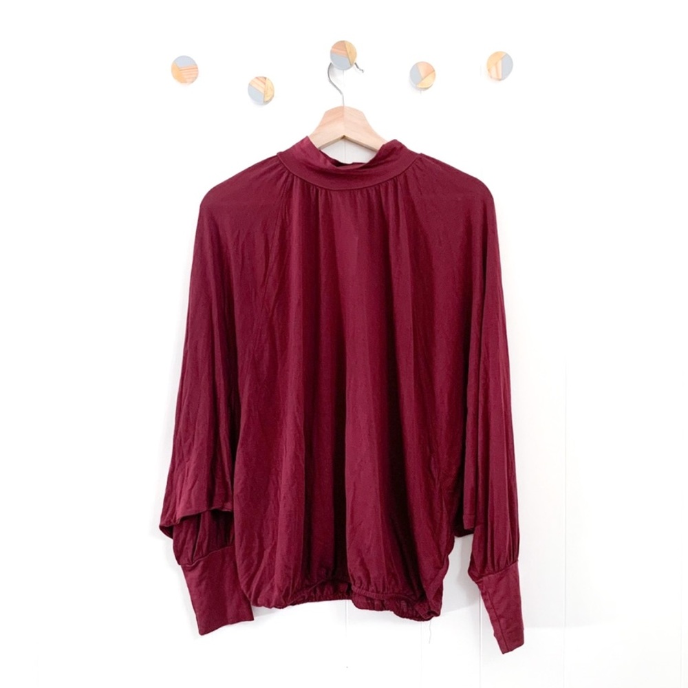 NWT LAmade Mimi Mock Neck Batwing Top